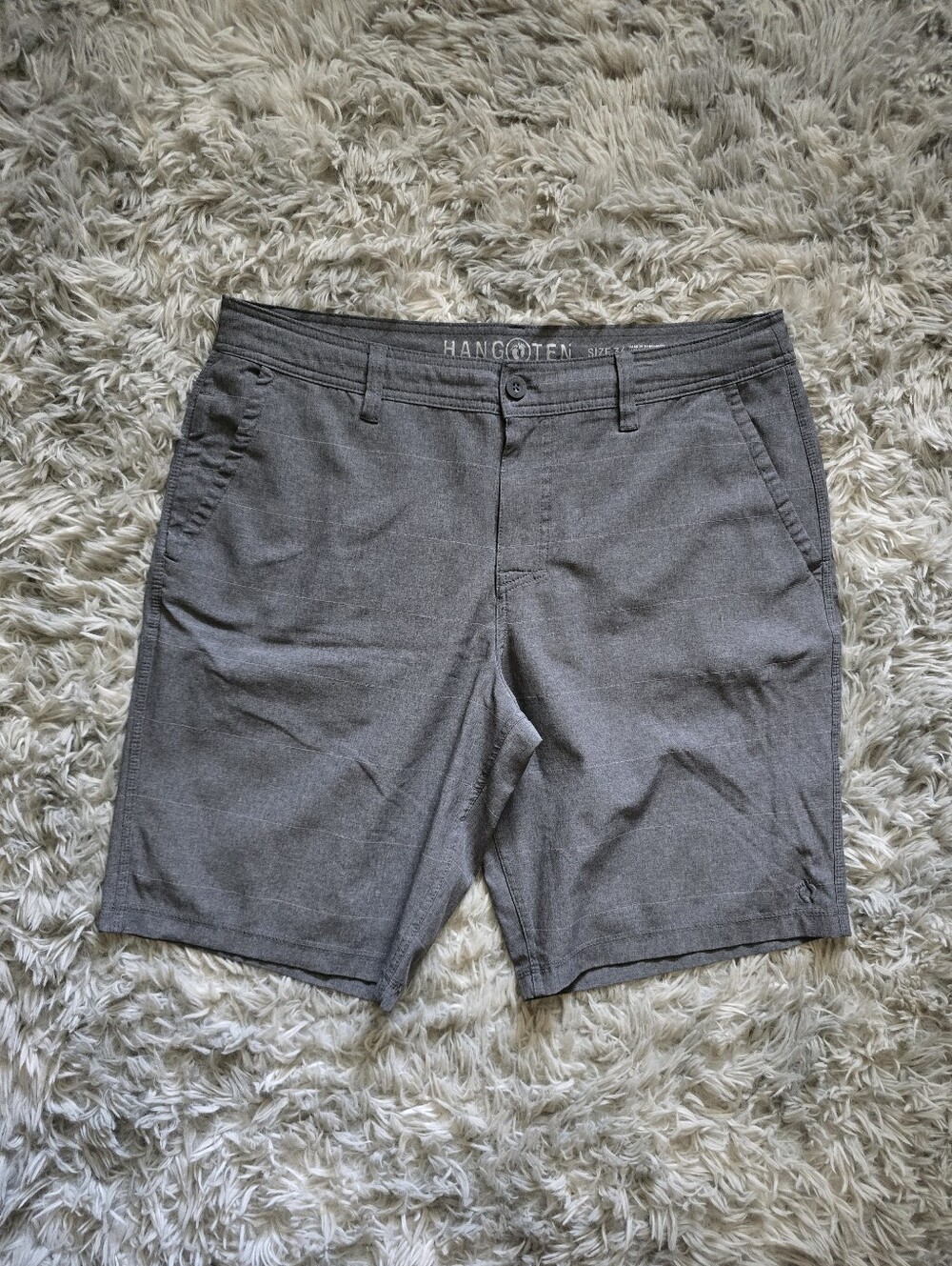Hang Ten Grey Hybrid Board Shorts - Size 36